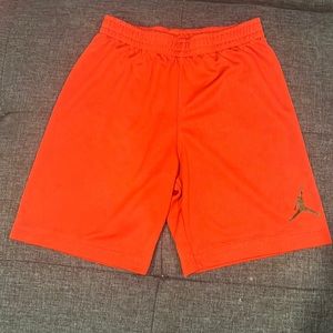 Red jordan shorts boys size 7
